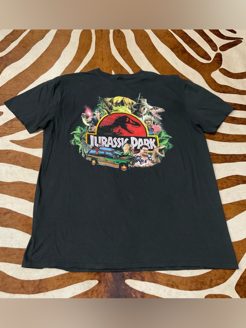 Jurassic Park Tee Shirt Size Large Sci Fi Movie Dinosaur Lover Unisex Top